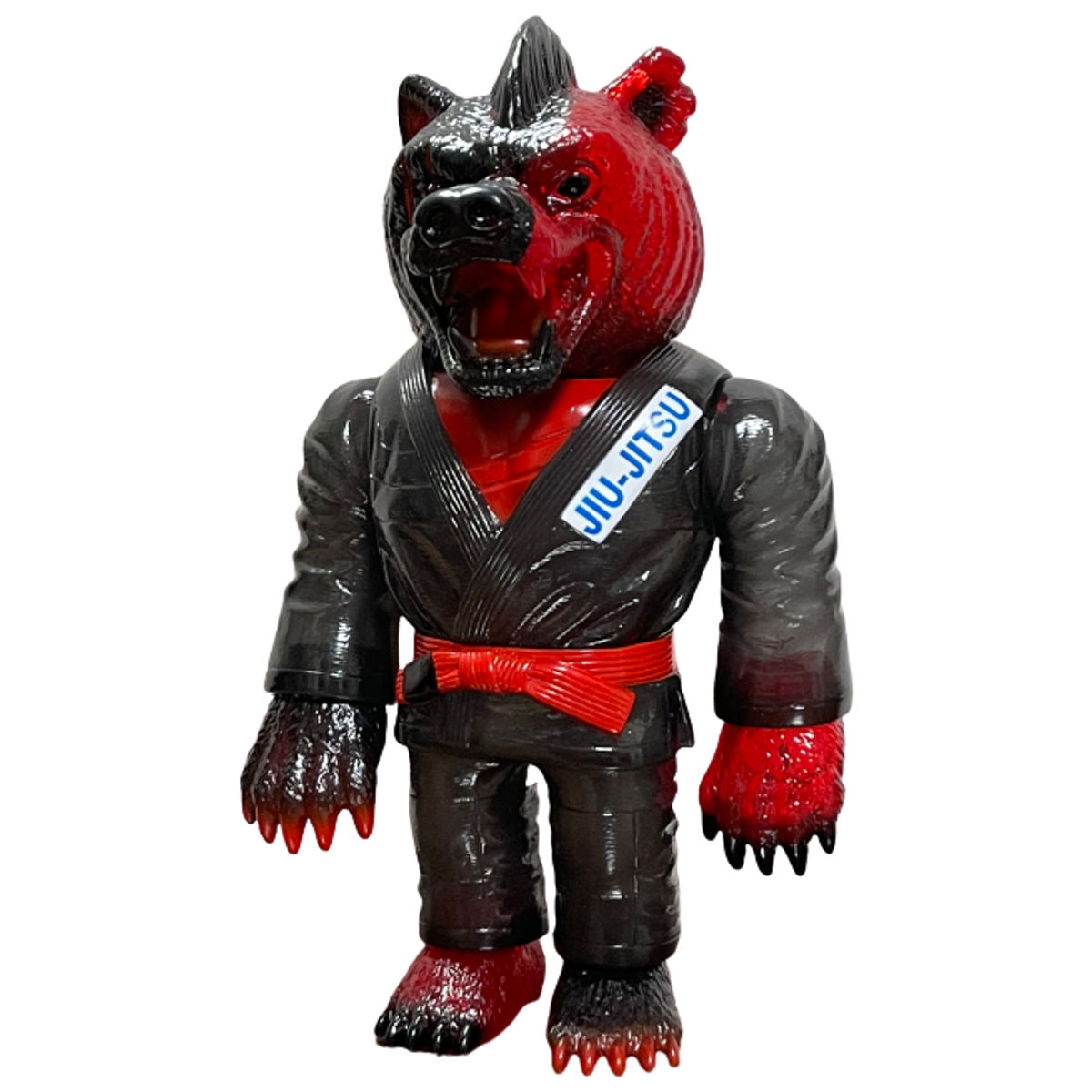 Red & Black Jiujitsu One Eyed Bear