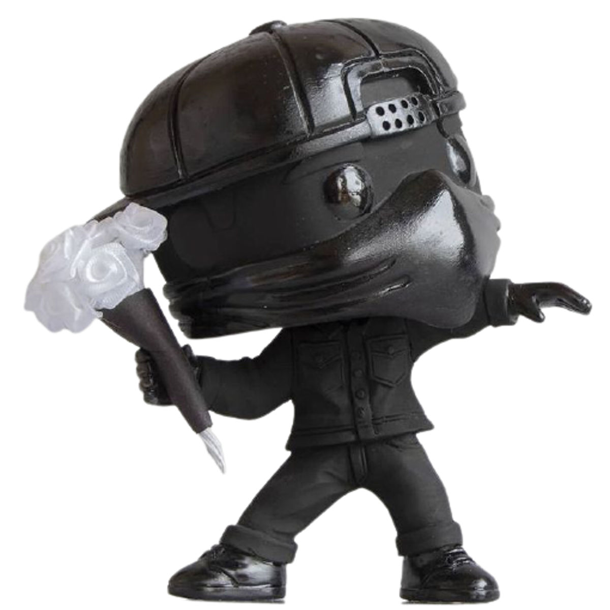 All Black Banksy Flower Bomber