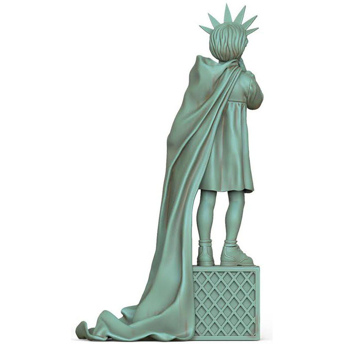 Copper Green Liberty Girl (Banksy)