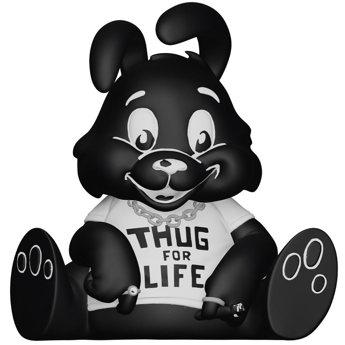 Monotone Thug Bunny (Banksy)