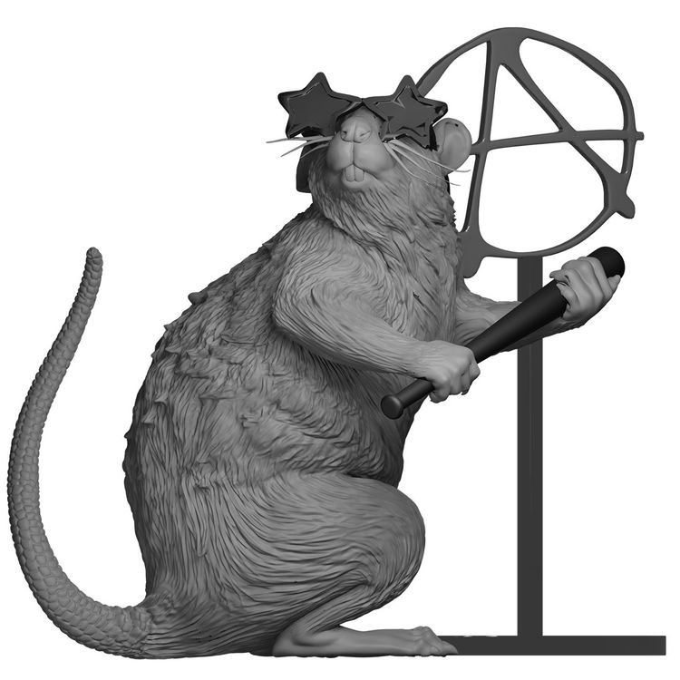Gray Variant Hollywood Rat (Banksy) by Queen M