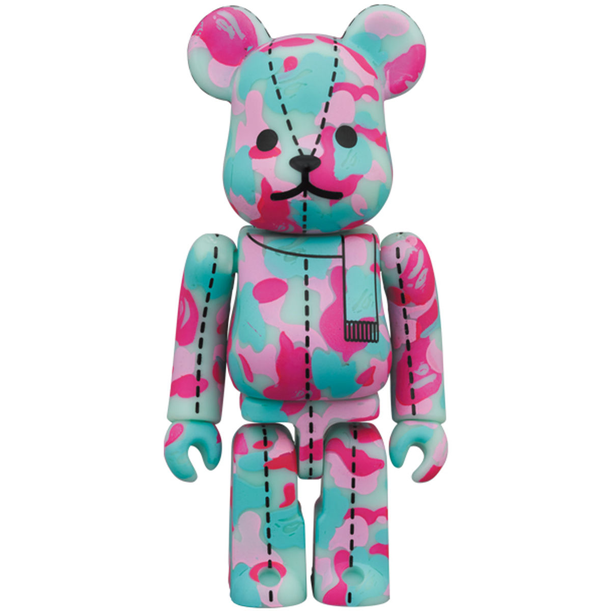 100% Mixed Camo Bearbrick #3 : A Bathing Ape 28th Anniversary