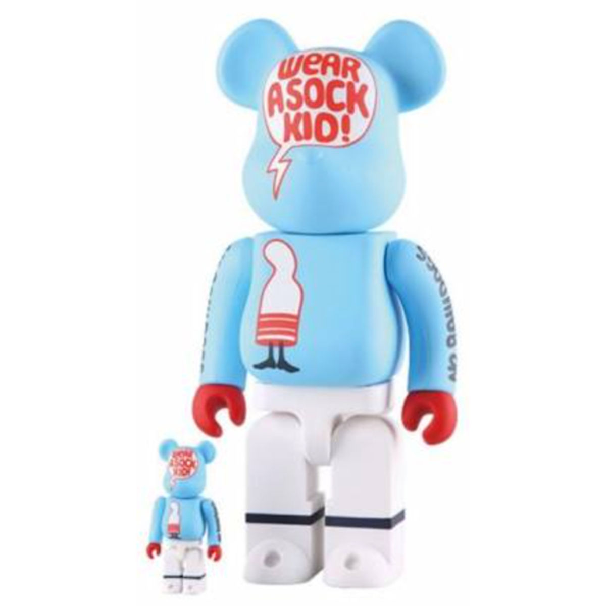 100% + 400% Wear a Sock Kid Be@rbrick (Set)