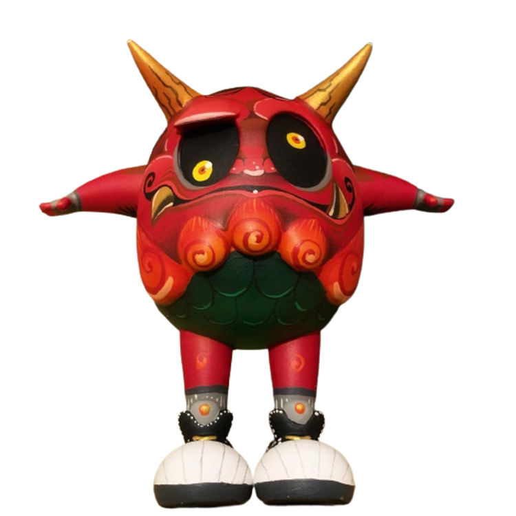 Red Oni Eggie Custom by Gabriel Carpio