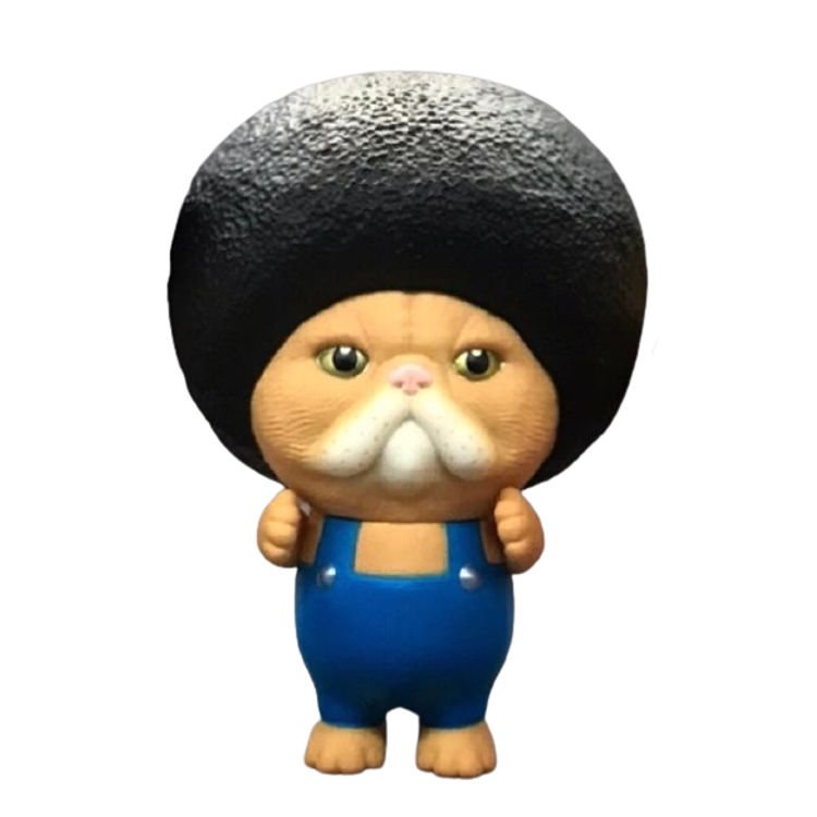 Blue Afro Cat by Bird Ark