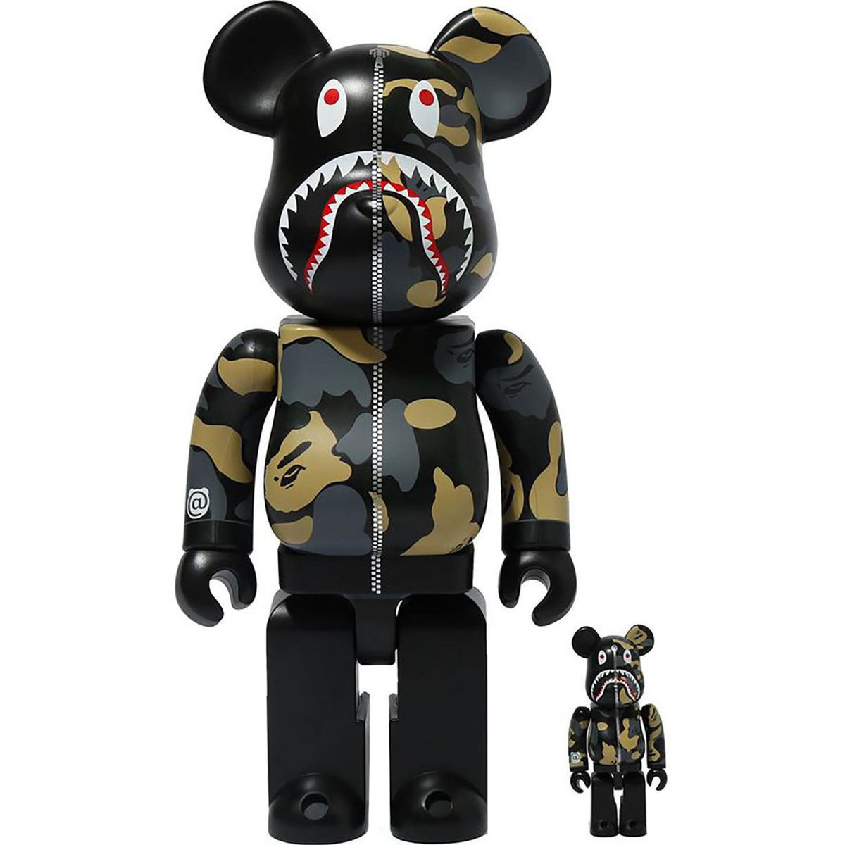 100% + 400% Madison Ave Black Shark Camo X Mika Ninagawa Be@rbrick (Set)