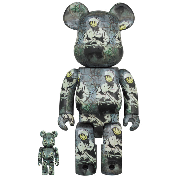 100% + 400% Riot Cop Be@rbrick (Set) by Banksy (Brandalised)