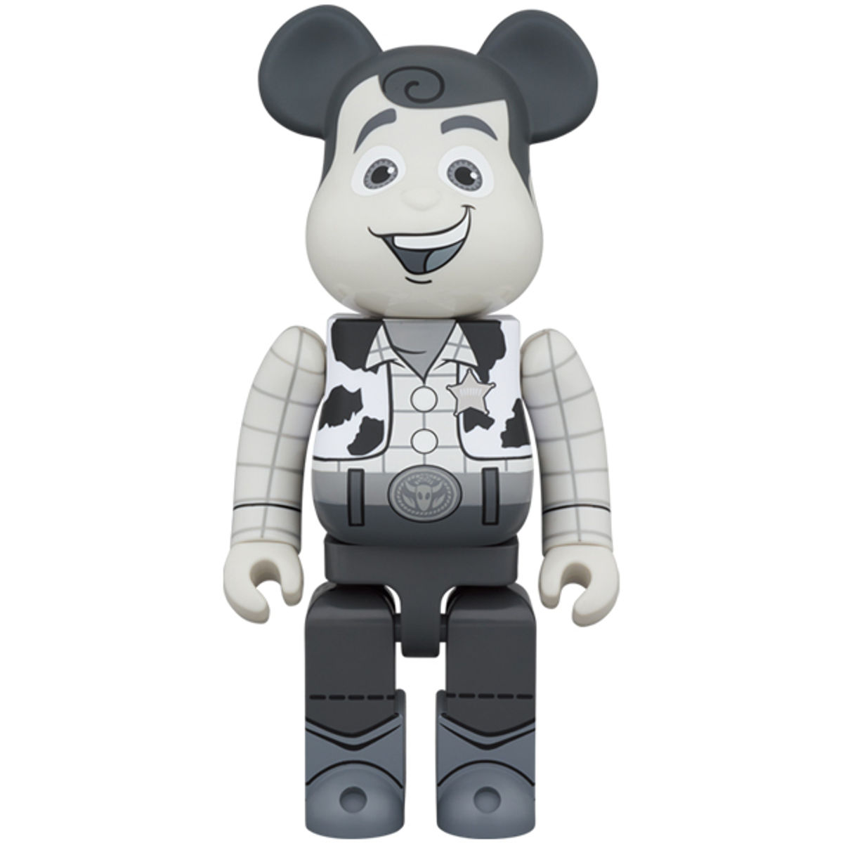 1000% Black & White Woody : Toy Story Be@brick