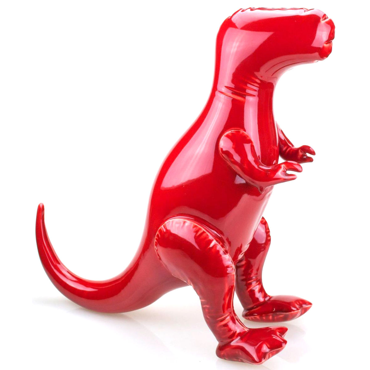 Red Tyrannosaurus Red Ceramic Dinosaur