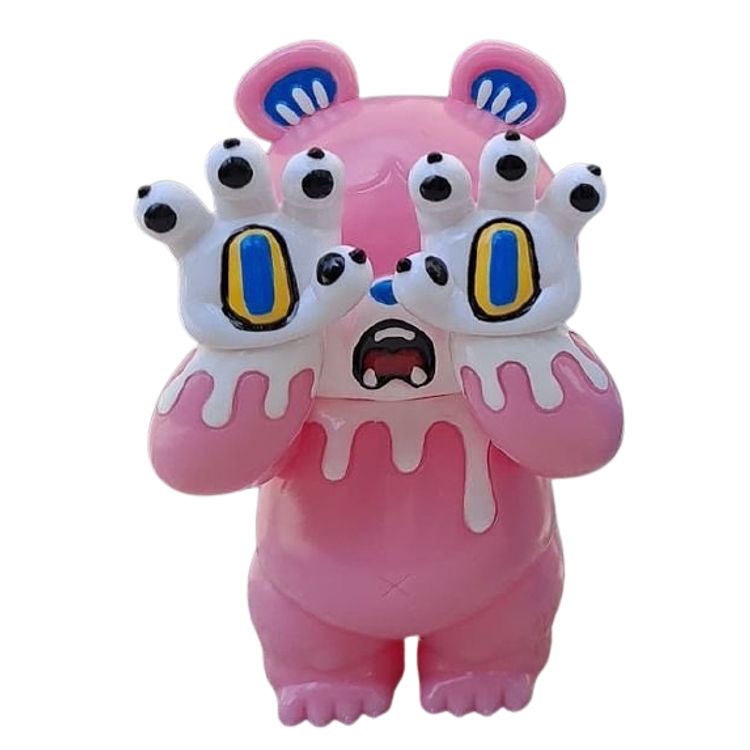 Pink Zoo Bear by Grape Brain