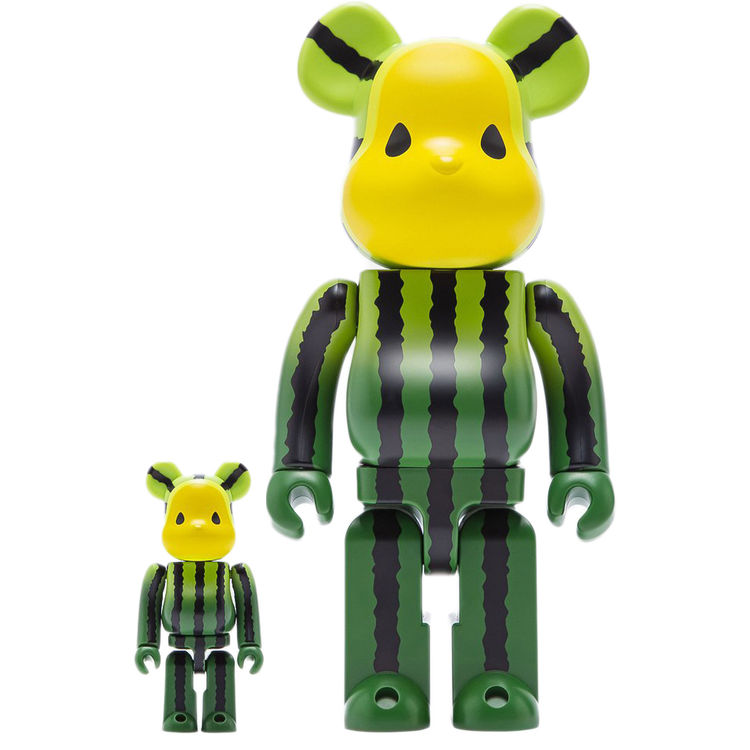 100% + 400% Yellow Watermelon Summer Fruits Bearbrick (Set) by CLOT