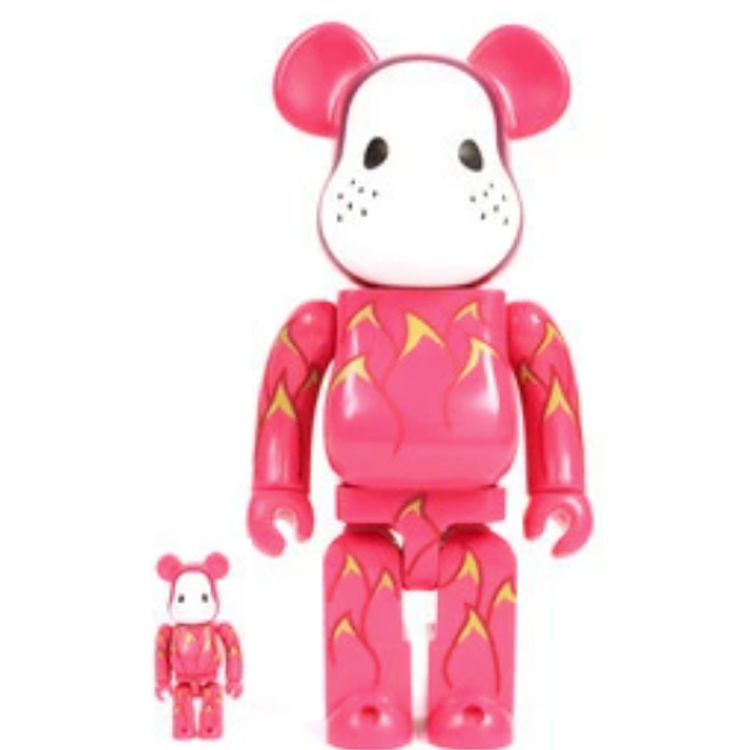 100% + 400% Levi's x Clot Dragon Fruit Be@rbrick (Set) by CLOT