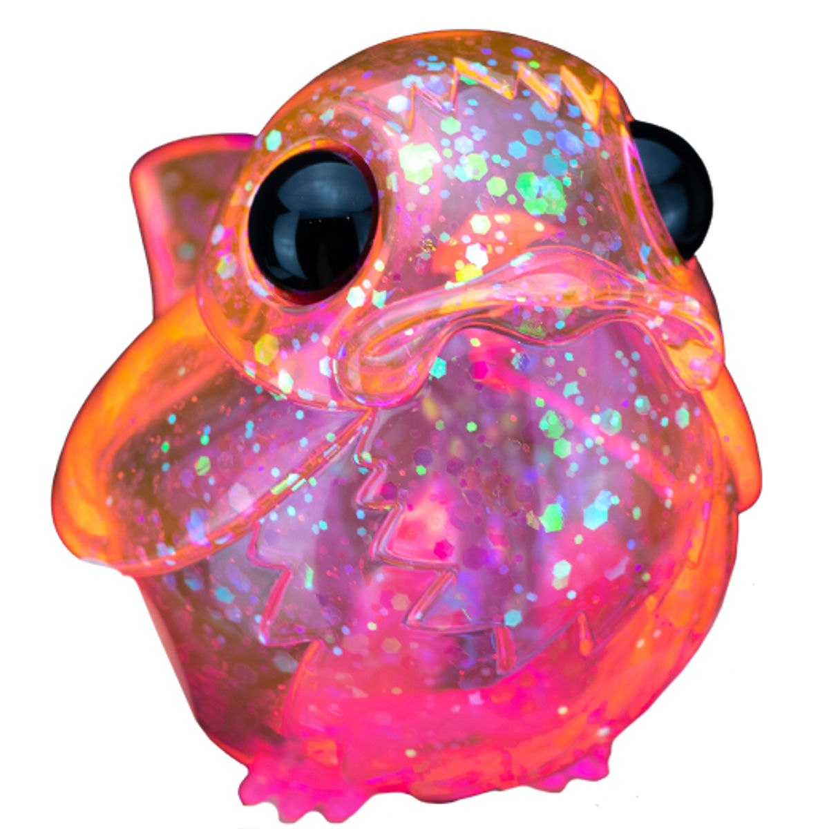 Clear Pink Holo Flakes Jumbo Robin