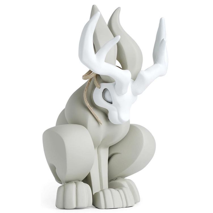 Albino Jackalope by Colus