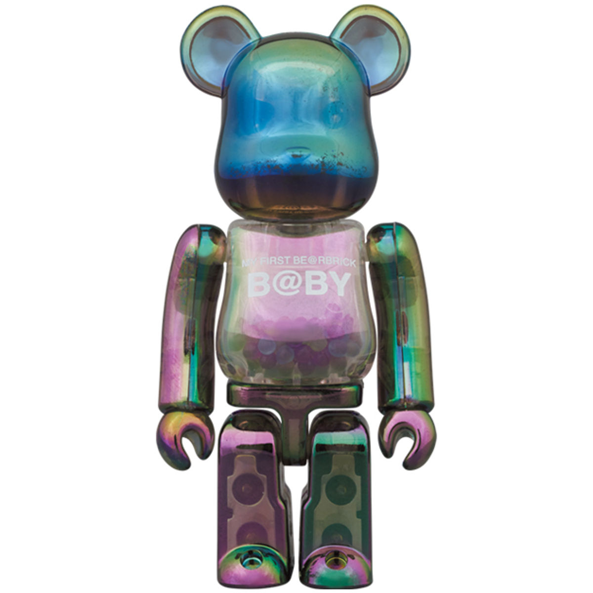 100% + 400% Clear Black Chrome My First B@by Be@rbrick (Set)