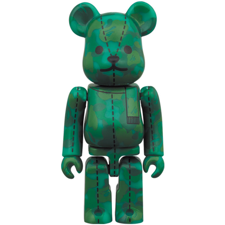 100% Mixed Camo Bearbrick #4 : A Bathing Ape 28th Anniversary by BAPE (A Bathing Ape)