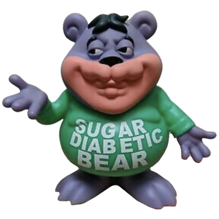 Purple & Green Sugar Diabetic Bear by Ron English