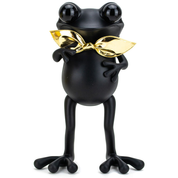 8" Black APO Frog with Bowtie by Twelvedot (Hyunseung Rim)