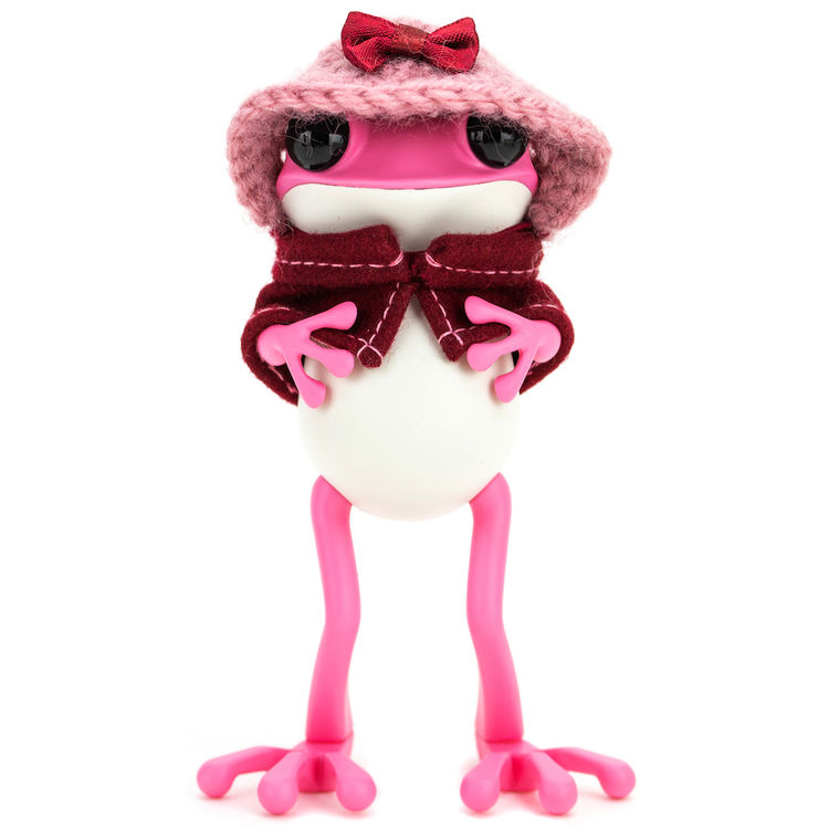 5" Pink APO Frogs with Knitted Hat & Cape by Twelvedot (Hyunseung Rim)