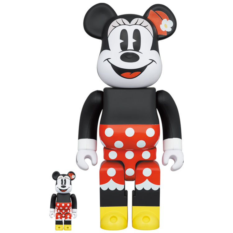 100% + 400% Minnie Mouse Be@rbrick (Set) by Sparkle Princess High