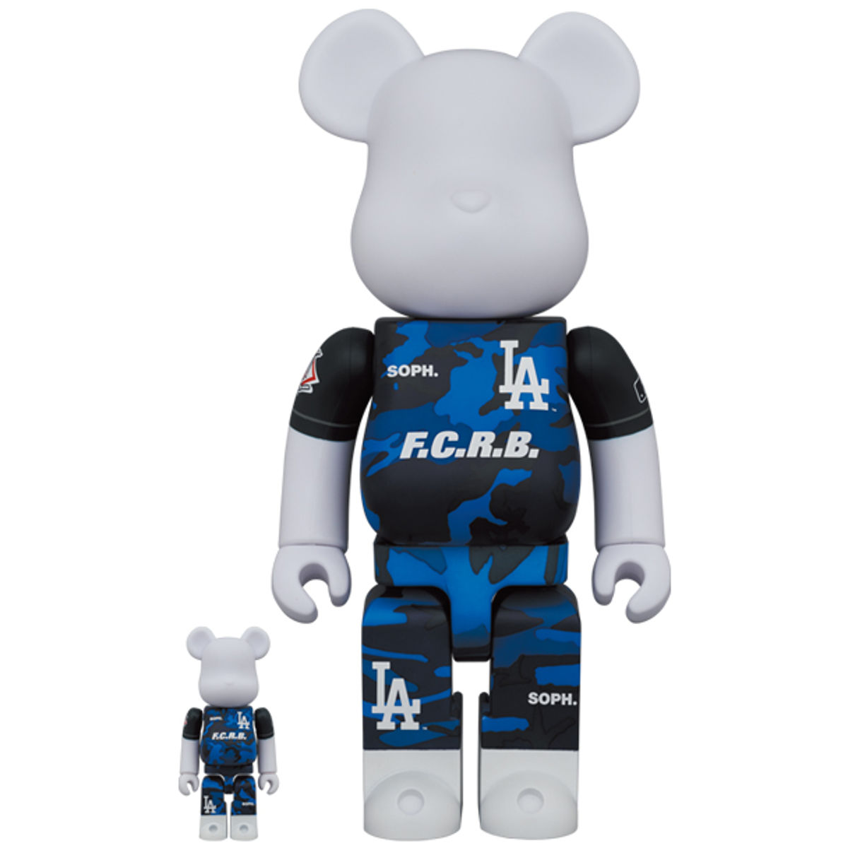 100% + 400% F.C.R.B x Los Angeles Dodgers Be@rbrick (Set)
