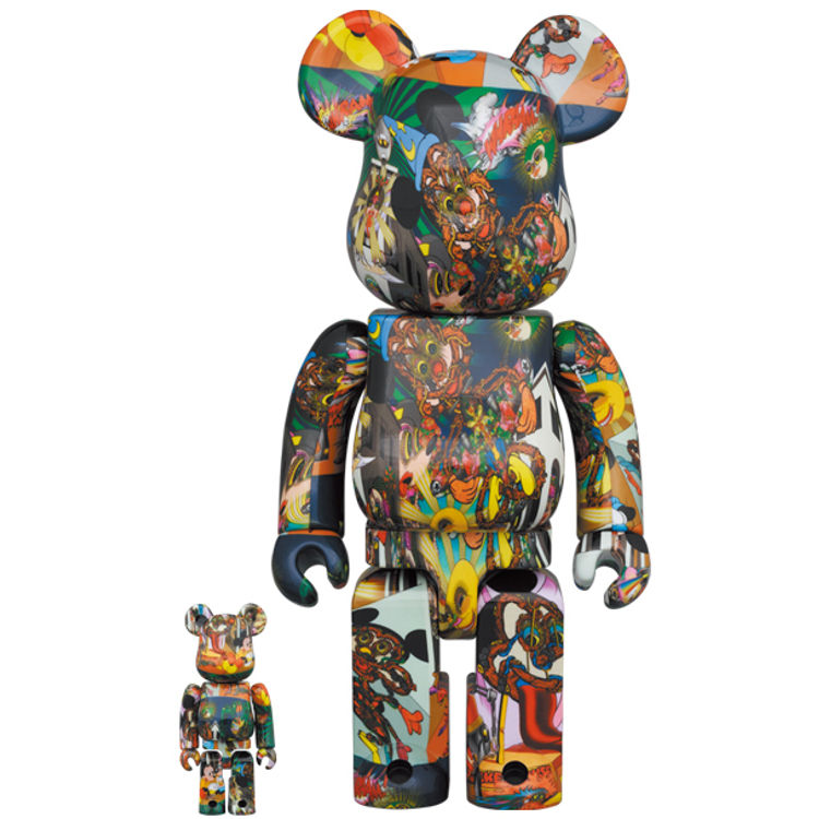 100% + 400% Keiichi Tanaami Mickey Mouse Bearbrick (Set) by Disney