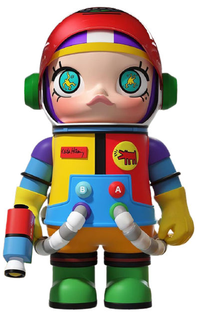 MEDICOM TOY - 1000% SPACE MOLLY × KEITH HARING【限定品】 Keith Haring Mega Space Molly 1000% by Kenny Wong x Pop Mart
