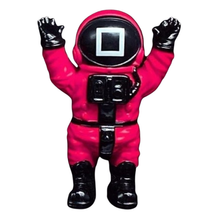 Square Pink Astronaut by Mad Monk