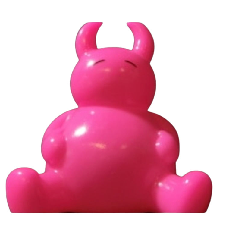 Sitting Uamou - Flourescent Pink by Uamou (Ayako Takagi)
