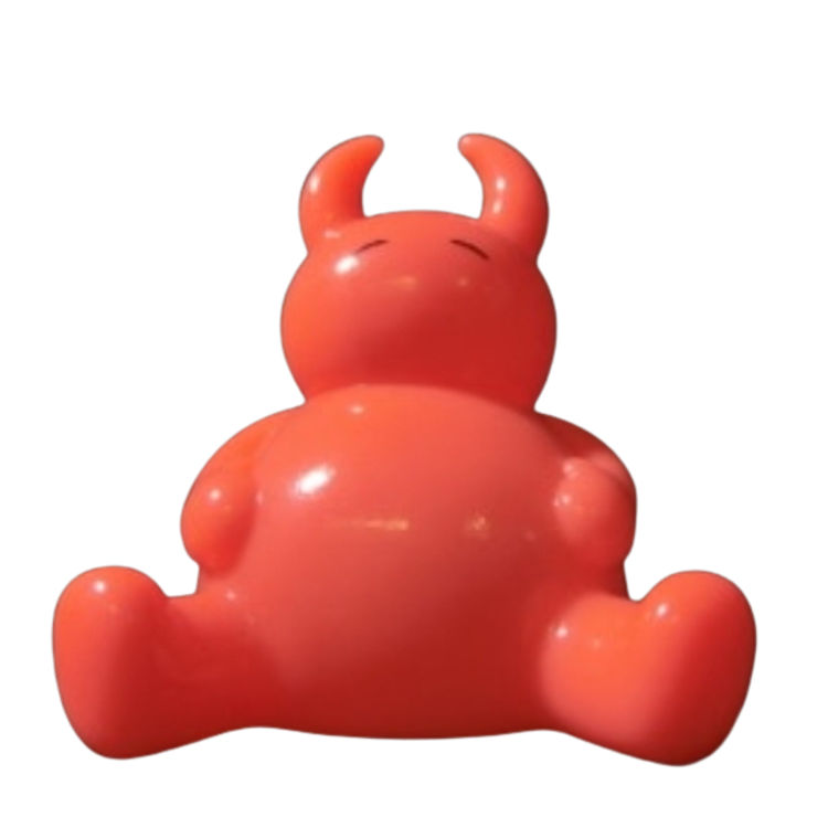 Sitting Uamou - Flourescent Orange by Uamou (Ayako Takagi)