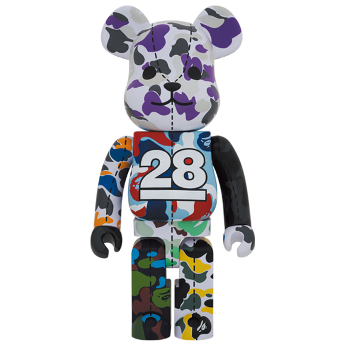 1000% #1 Multi Camo 28th Anniversary Bearbrick