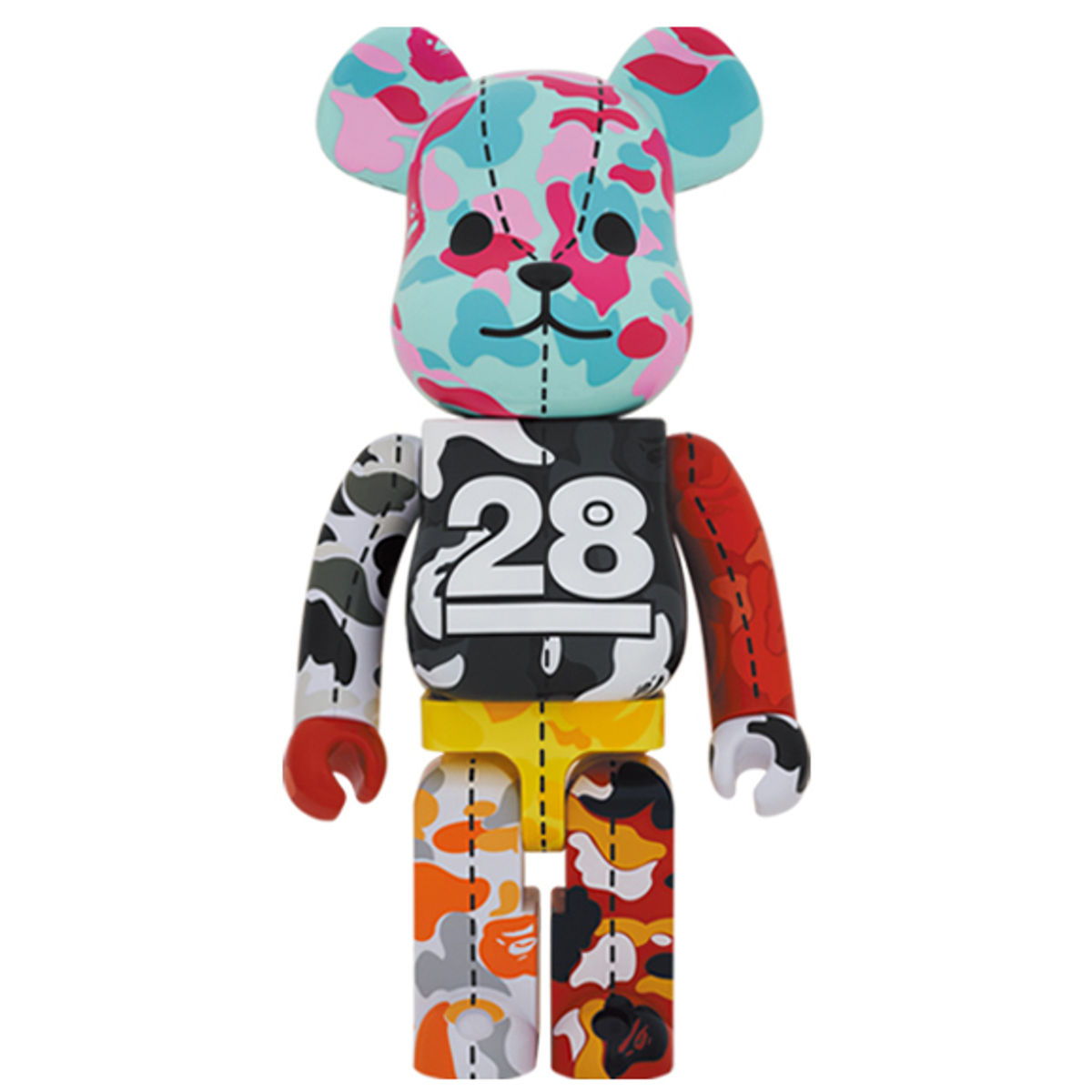 1000% #3 Multi Camo 28th Anniversary Bearbrick
