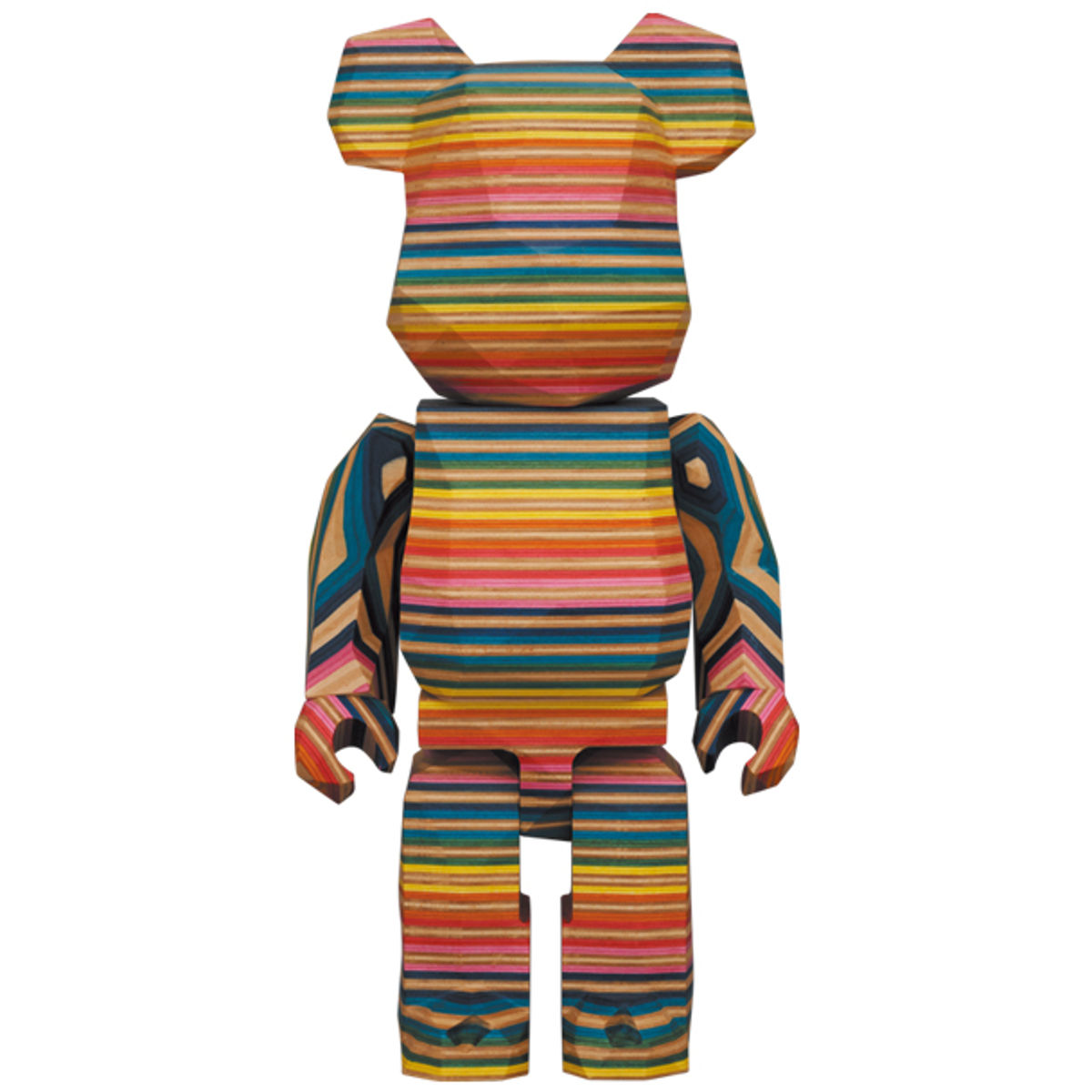 400% Rainbow Polygon Karimoku Bearbrick