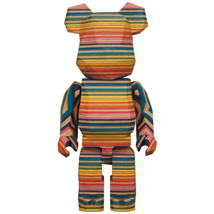 400% Rainbow Polygon Karimoku Bearbrick by Fragment Design (Hiroshi Fujiwara)