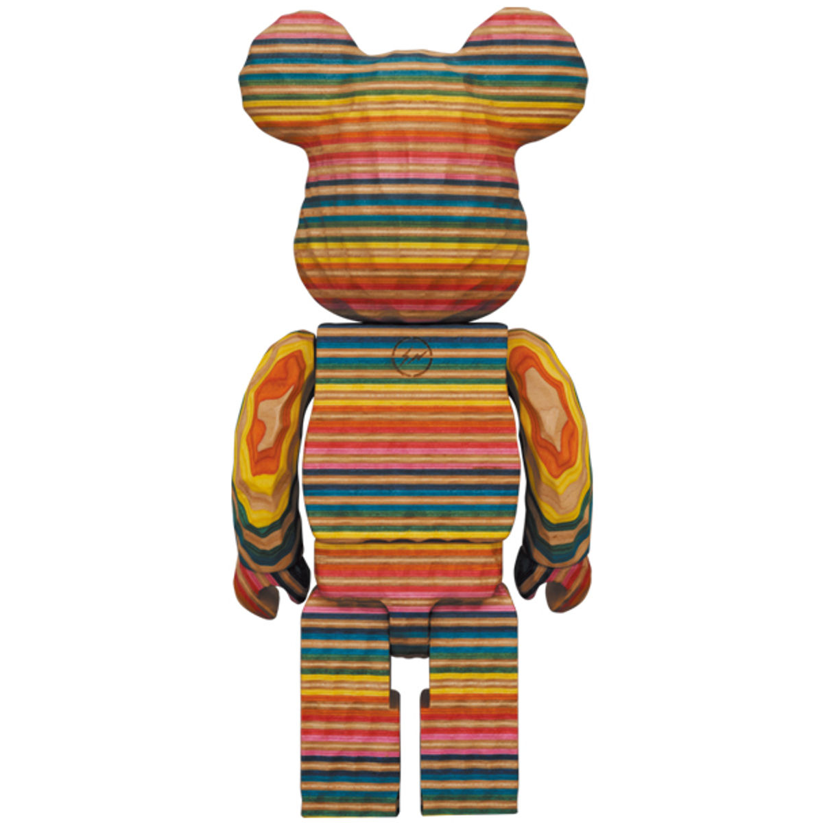 400% Rainbow Carved Wood Karimoku Bearbrick
