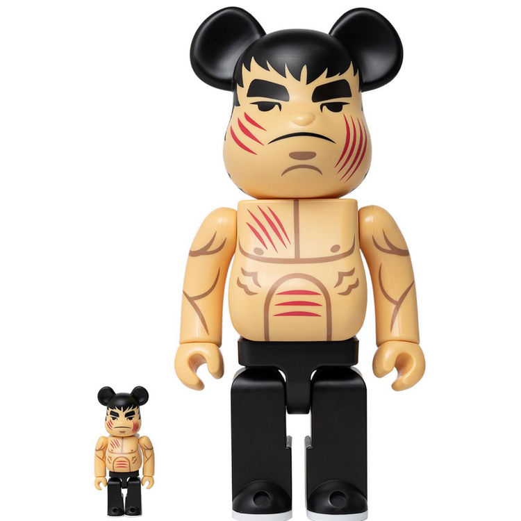 100% + 400% Bruce Lee x kaNO Bearbrick (Set) by kaNO