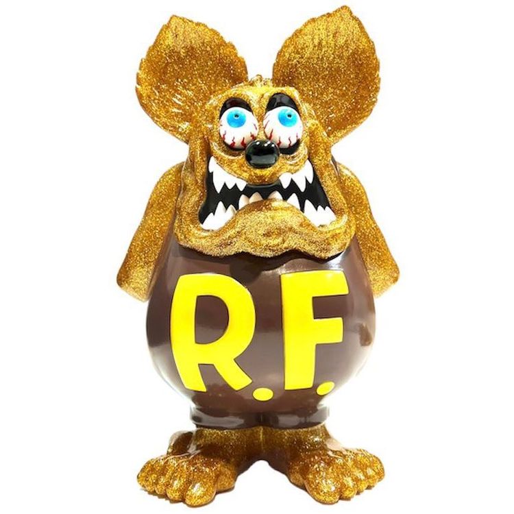 Gold Rame Rat Fink by Ed 'Big Daddy' Roth