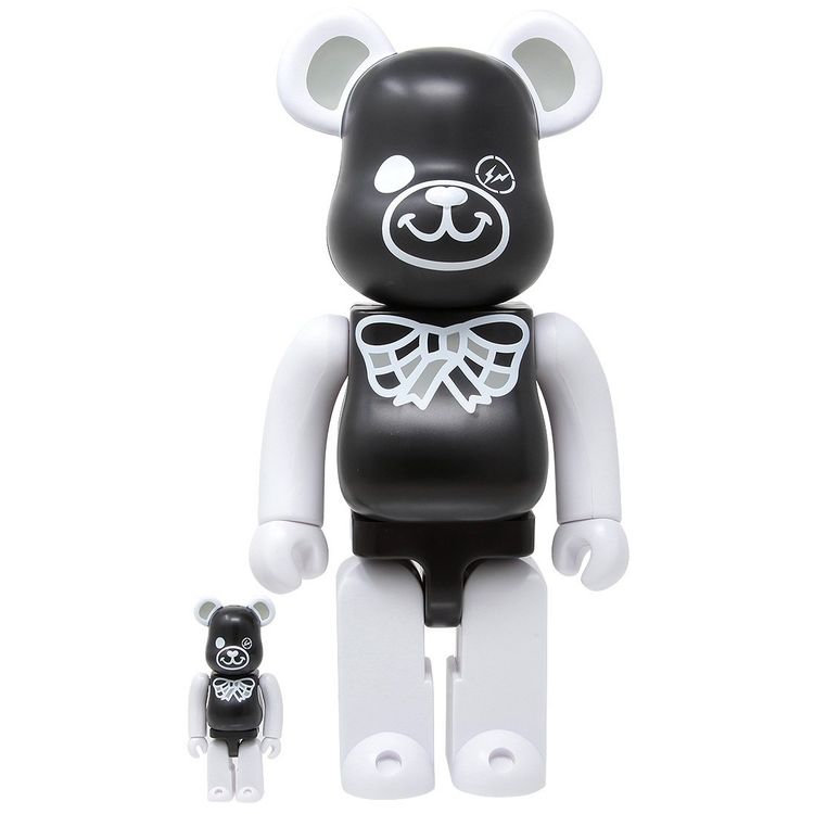 100% + 400% Black Free Masonry Be@rbrick (Set) by Fragment Design (Hiroshi Fujiwara)