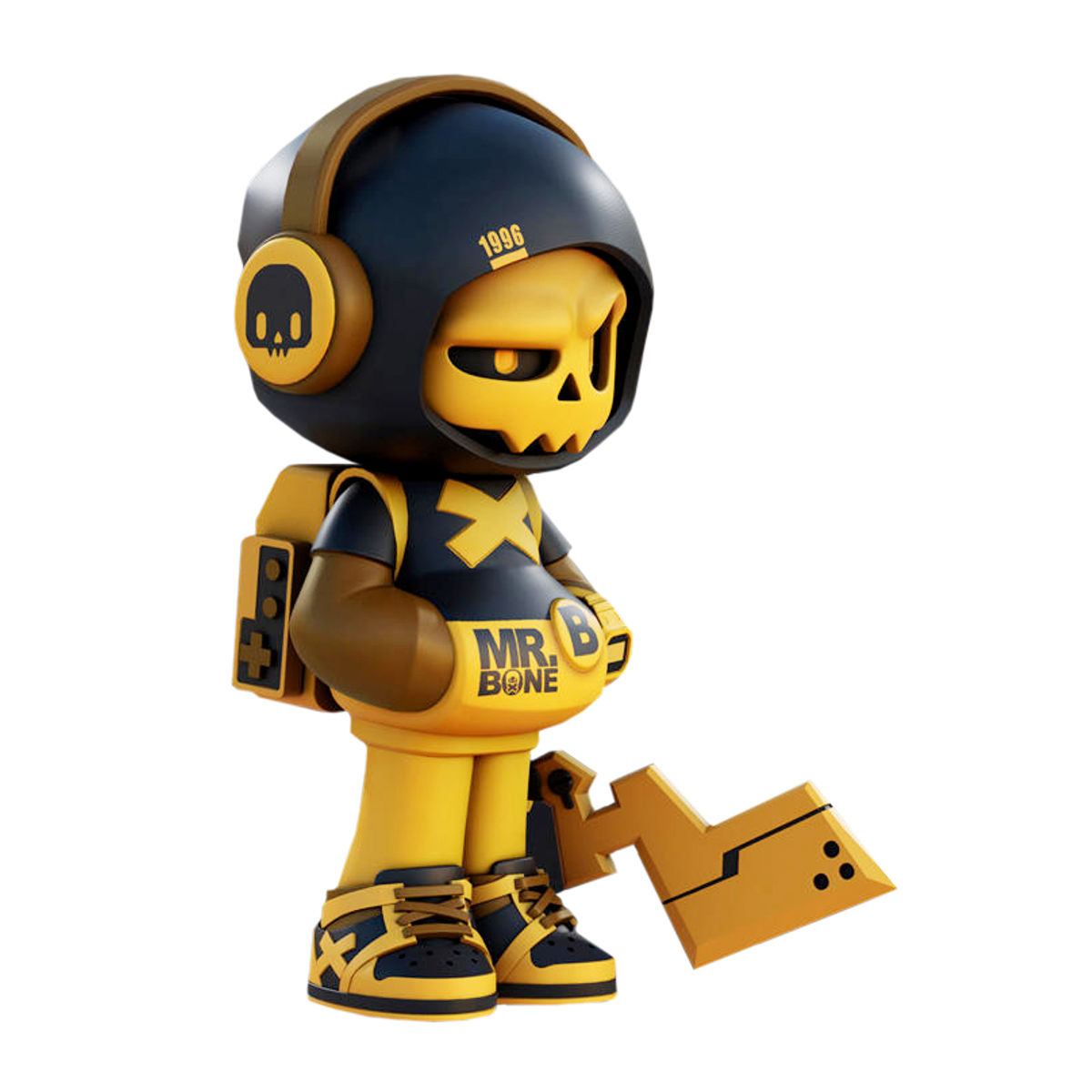 1996 Mr Bone Game Man (No. 8) Yellow Lightning
