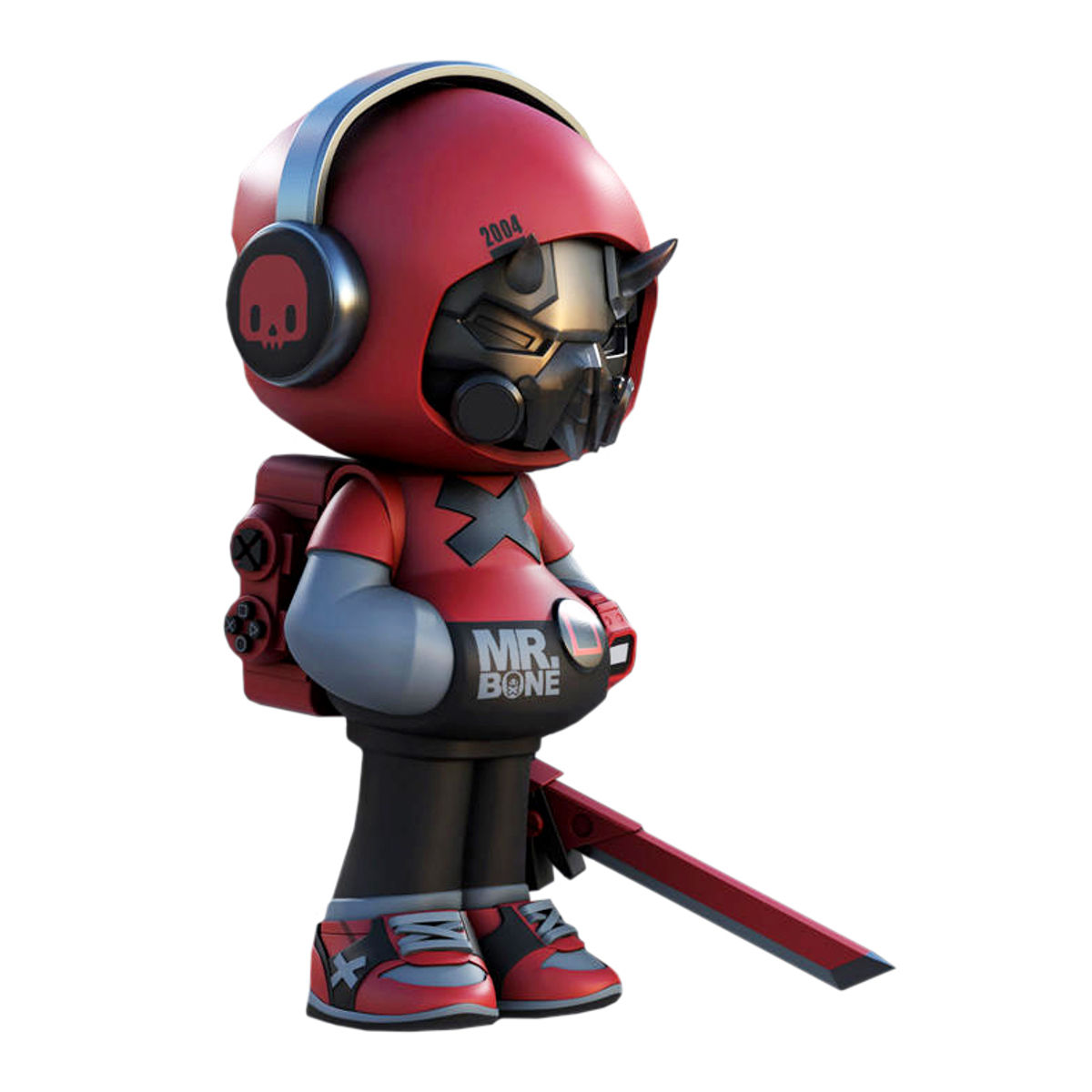 2004 Mr Bone Game Man (No. 32) Red Dragon