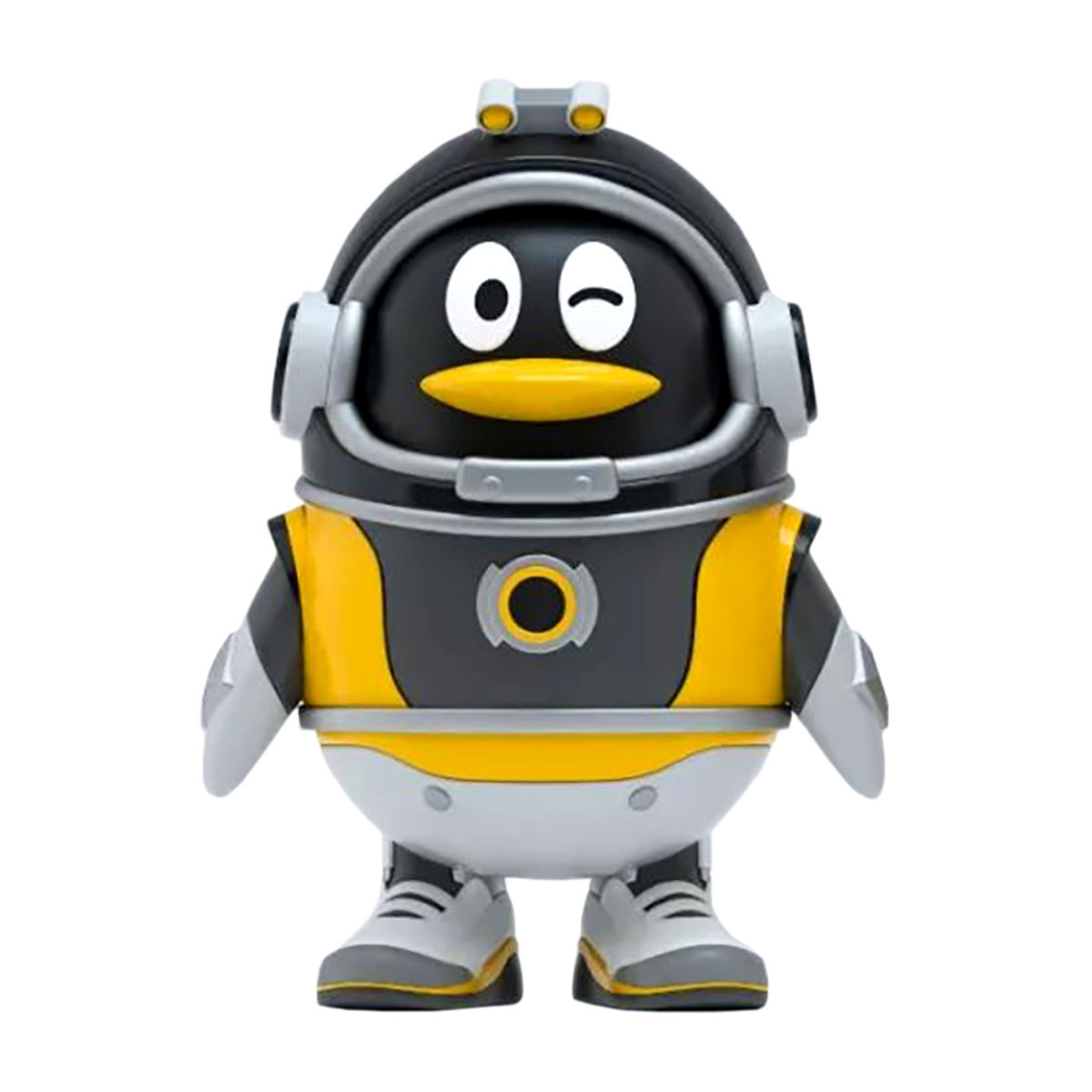Gray Yellow QQ Space Penguin