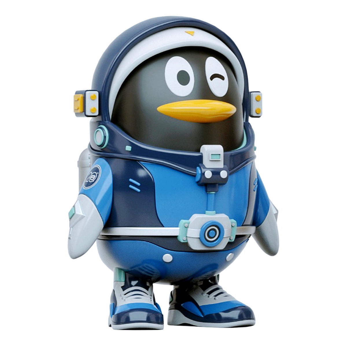 Blue QQ Space Penguin