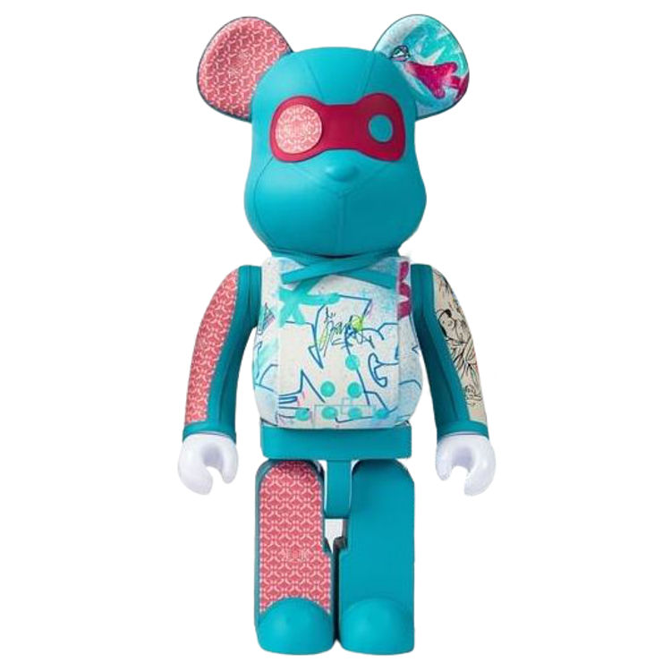 1000% Blue Pinel & Pinel x Cyril Kongo Bearbrick by Cyril Kongo