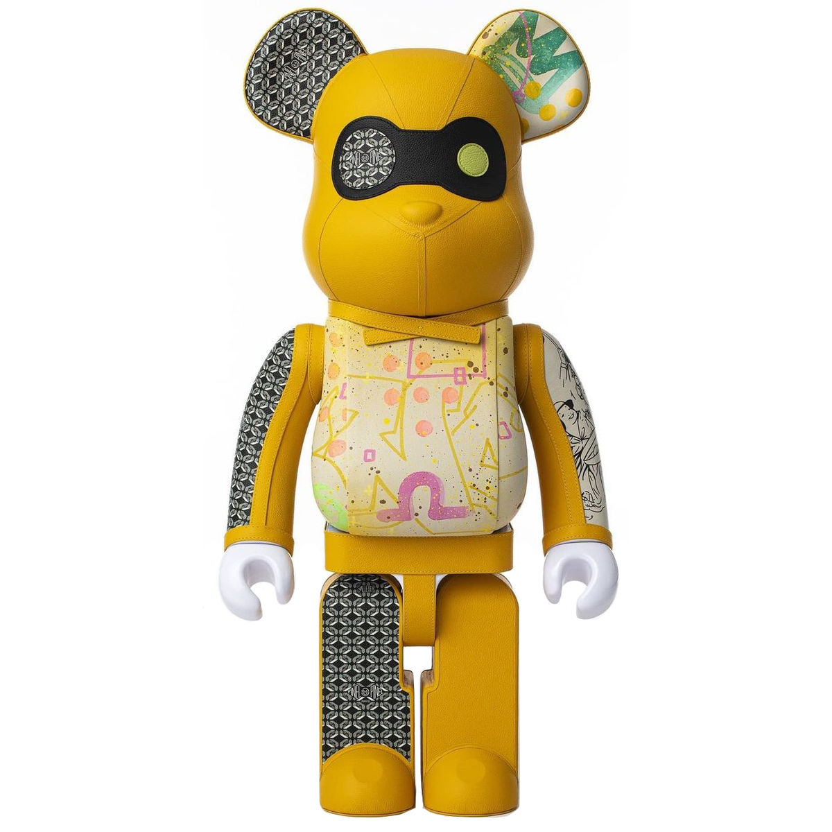 1000% Yellow Pinel & Pinel x Cyril Kongo Bearbrick