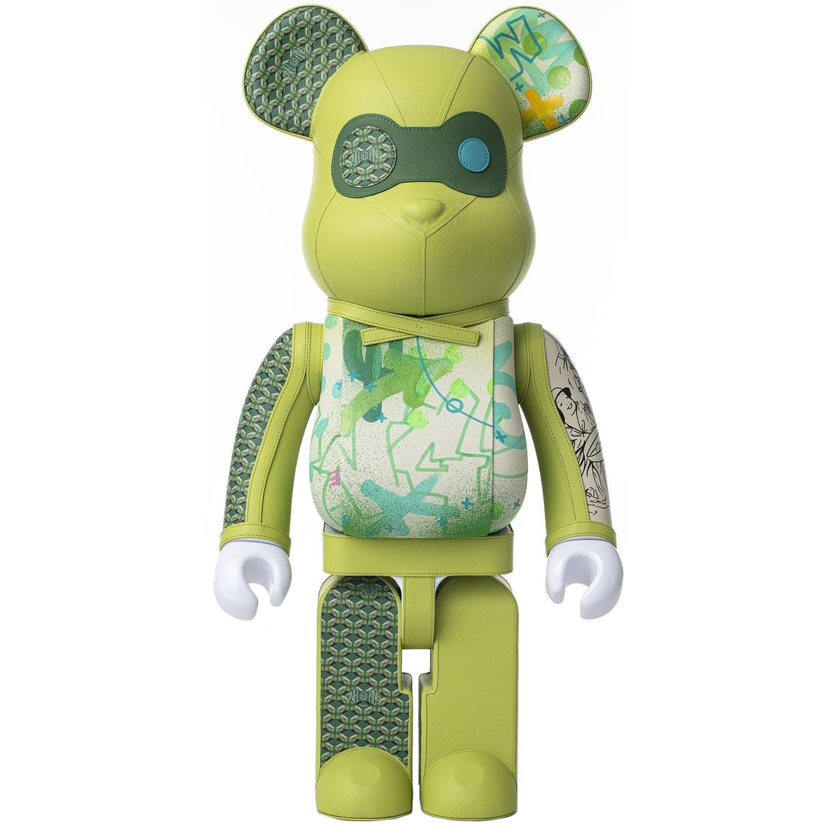 1000% Green Pinel & Pinel x Cyril Kongo Bearbrick