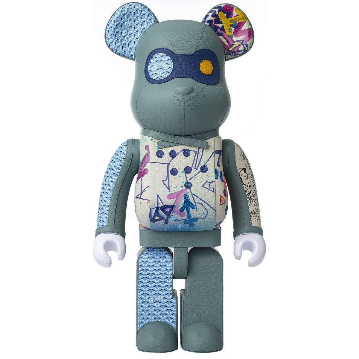 1000% Blue Grey Pinel & Pinel x Cyril Kongo Bearbrick