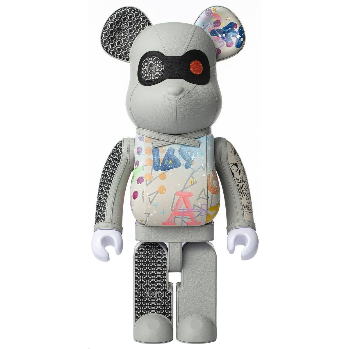 1000% Grey Pinel & Pinel x Cyril Kongo Bearbrick