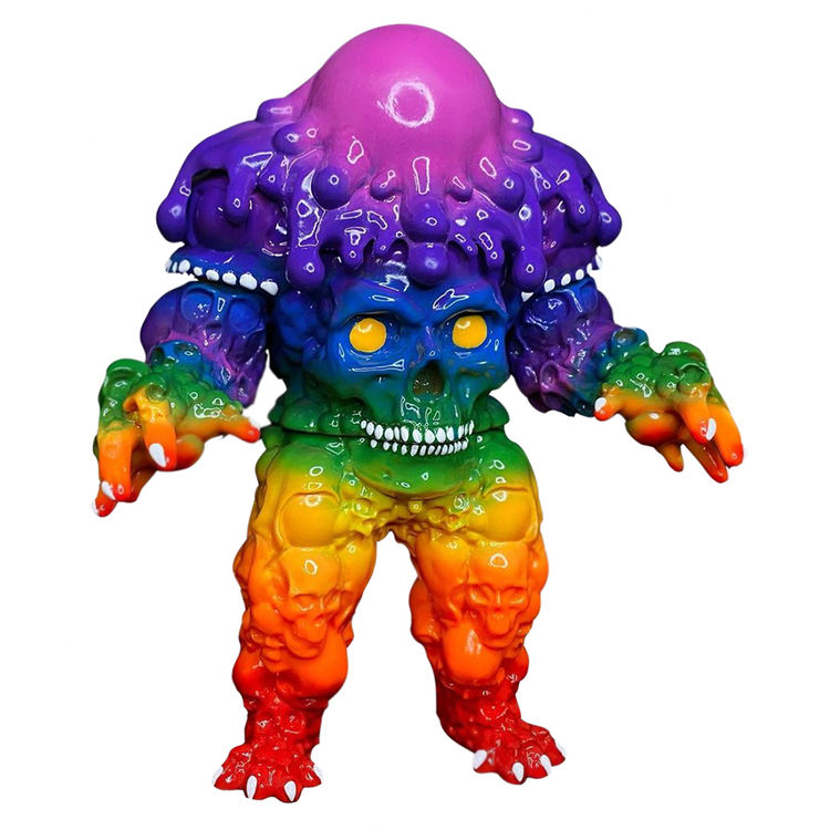 Rainbow Blight Skull Dangler by DuBose Art