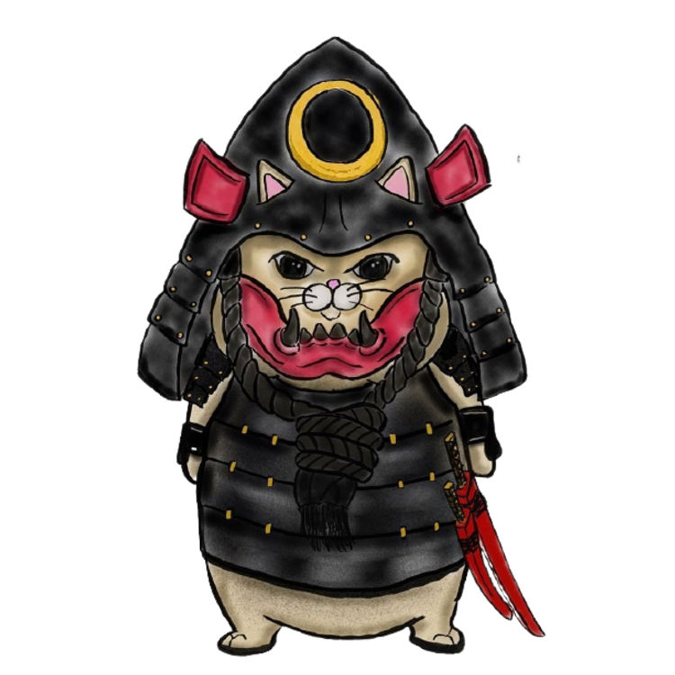 Samurai Chubby Cat by CHUBS