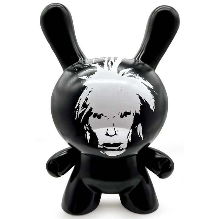 8" Andy Warhol Fright Wig Monochrome : Masterpiece Dunny by Andy Warhol